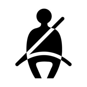 seat belt car warning sign