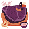 illustration of steak