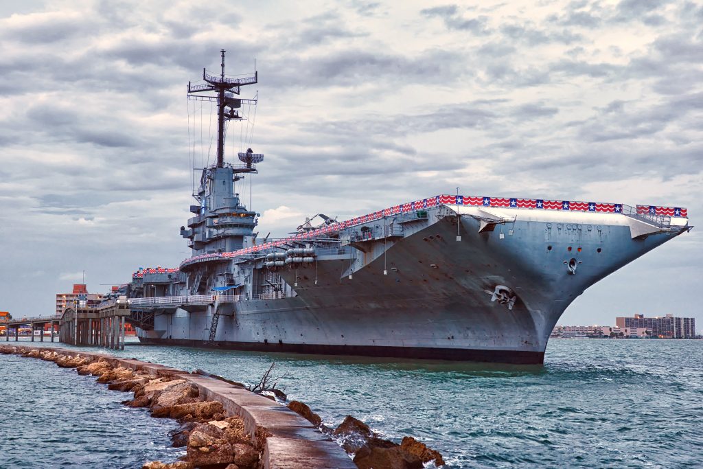 USS Lexington docked at Corpus Christi