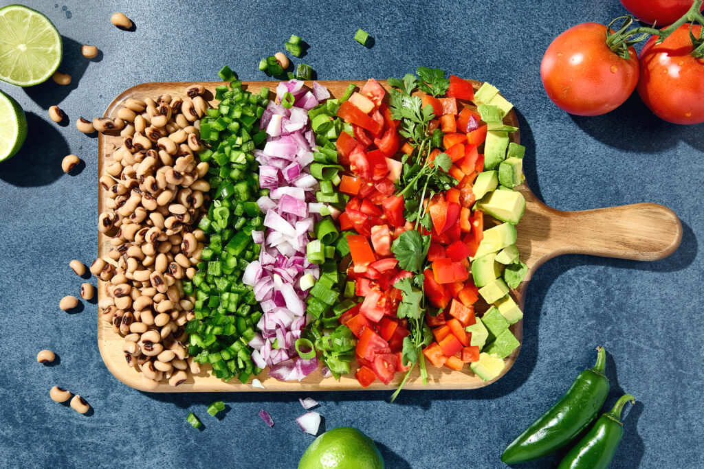 Texas caviar ingredients.