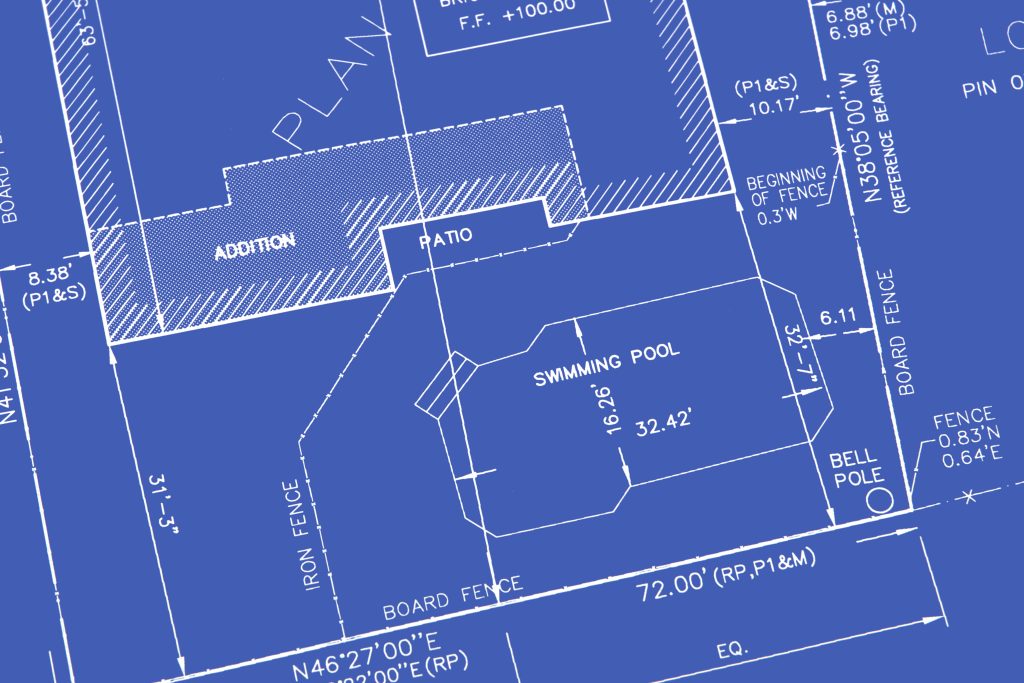 Blueprint of a pool.