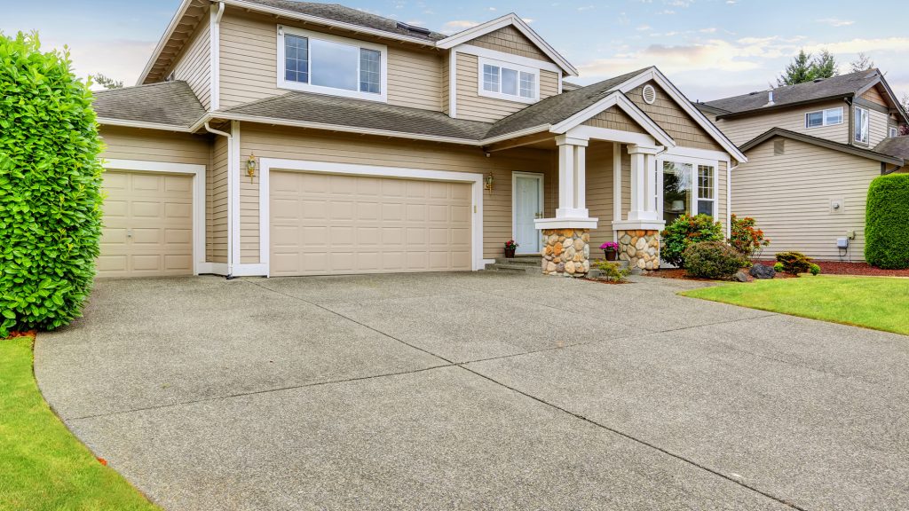Concrete driveway.