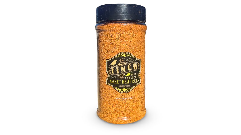 Barbecue rub and seasoning from Finch BBQ.