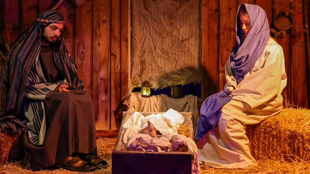 Live nativity scene.