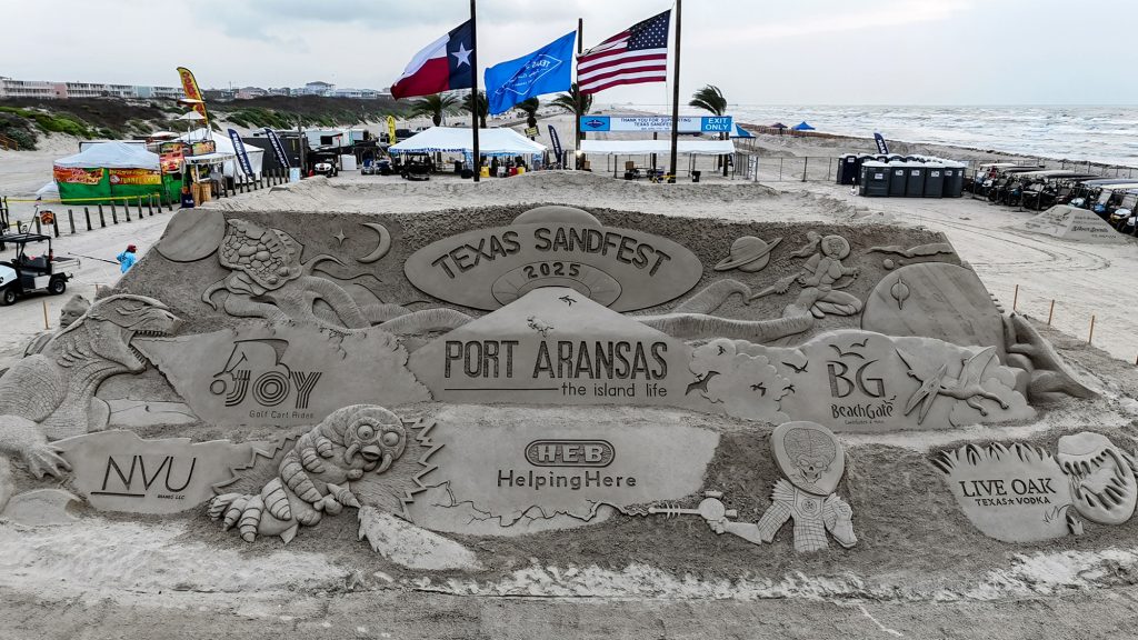 Sand castle sculpture.