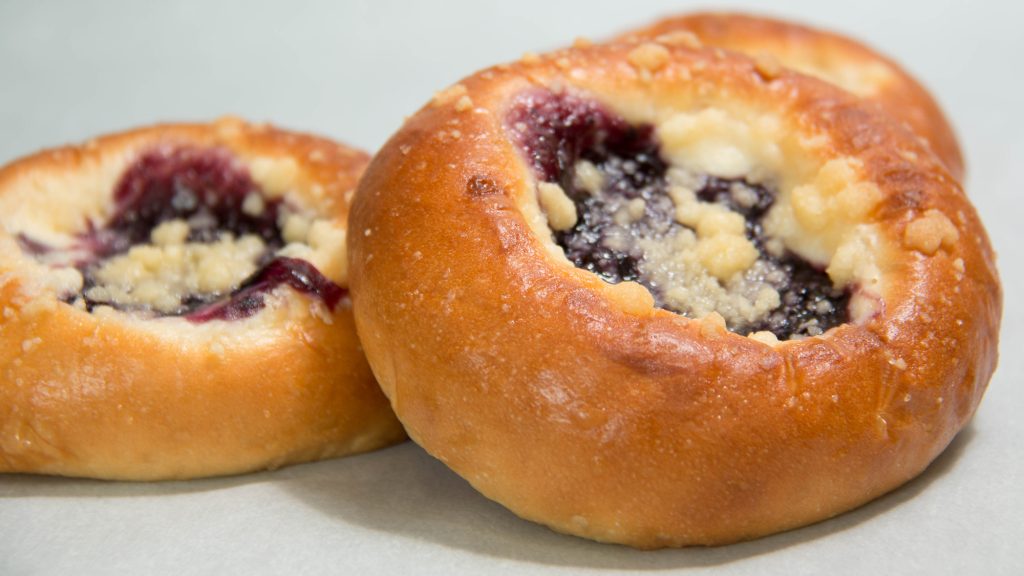 Close-up of sweet kolache.