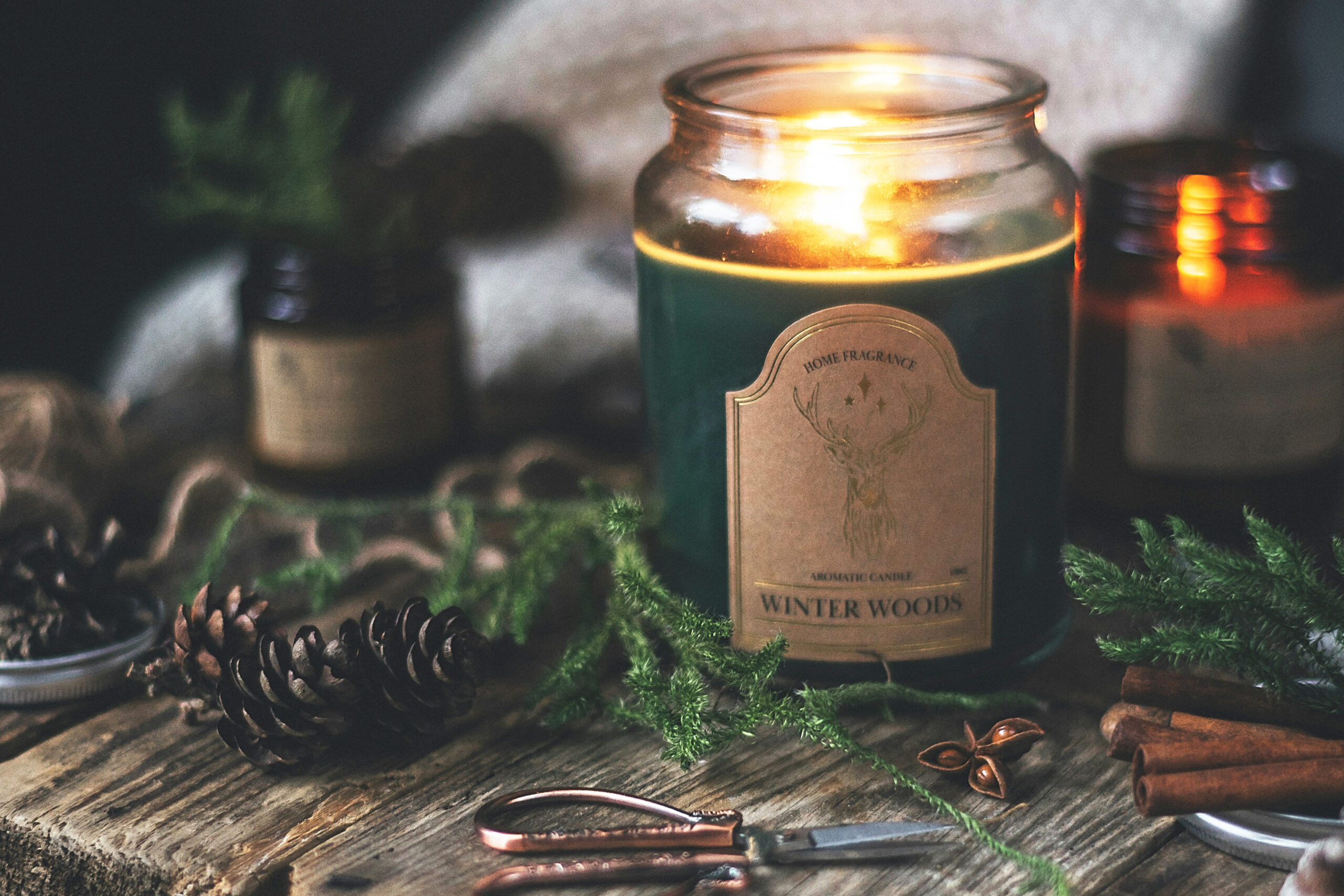 Create holiday candles at home.