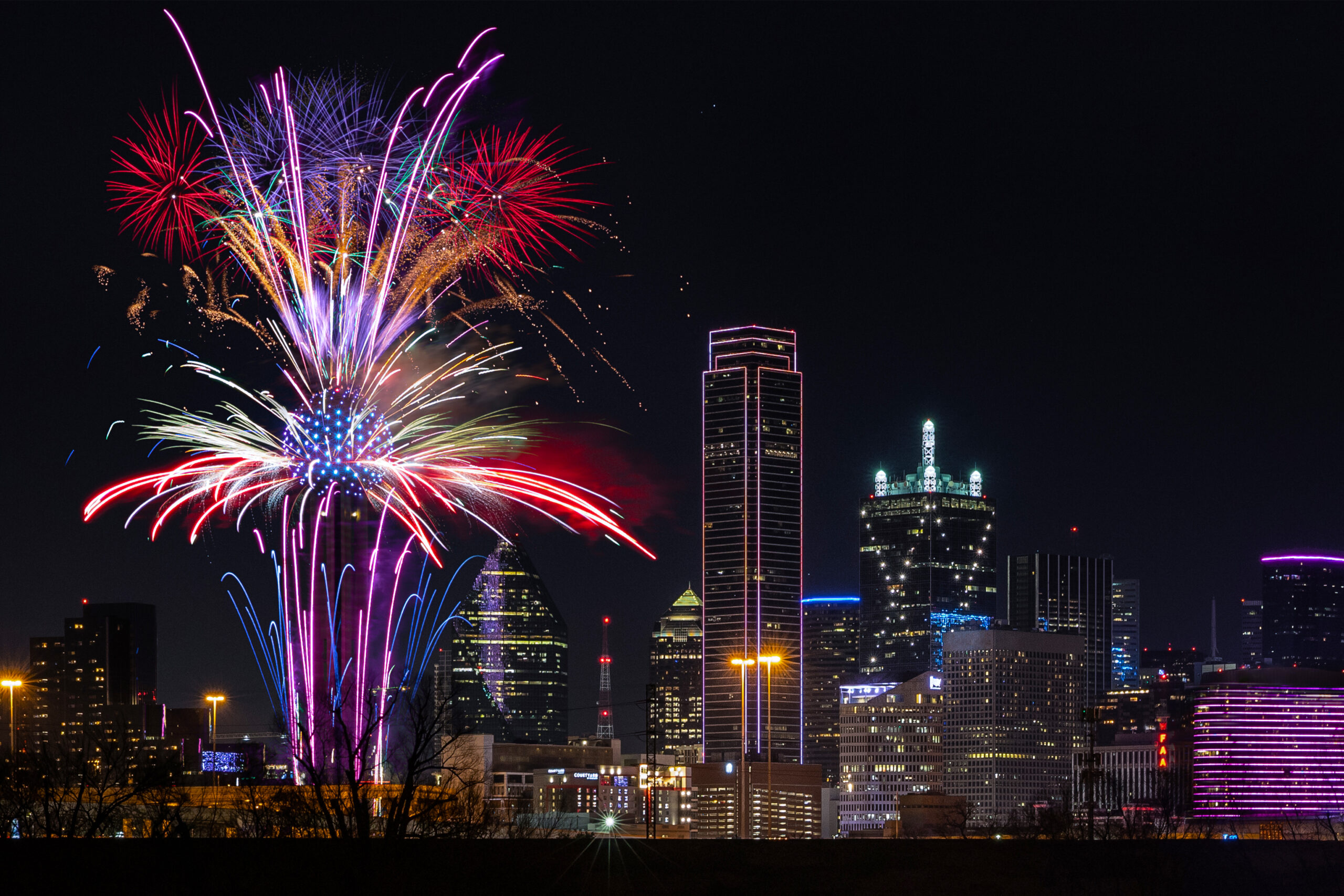 Fireworks over Dallas.