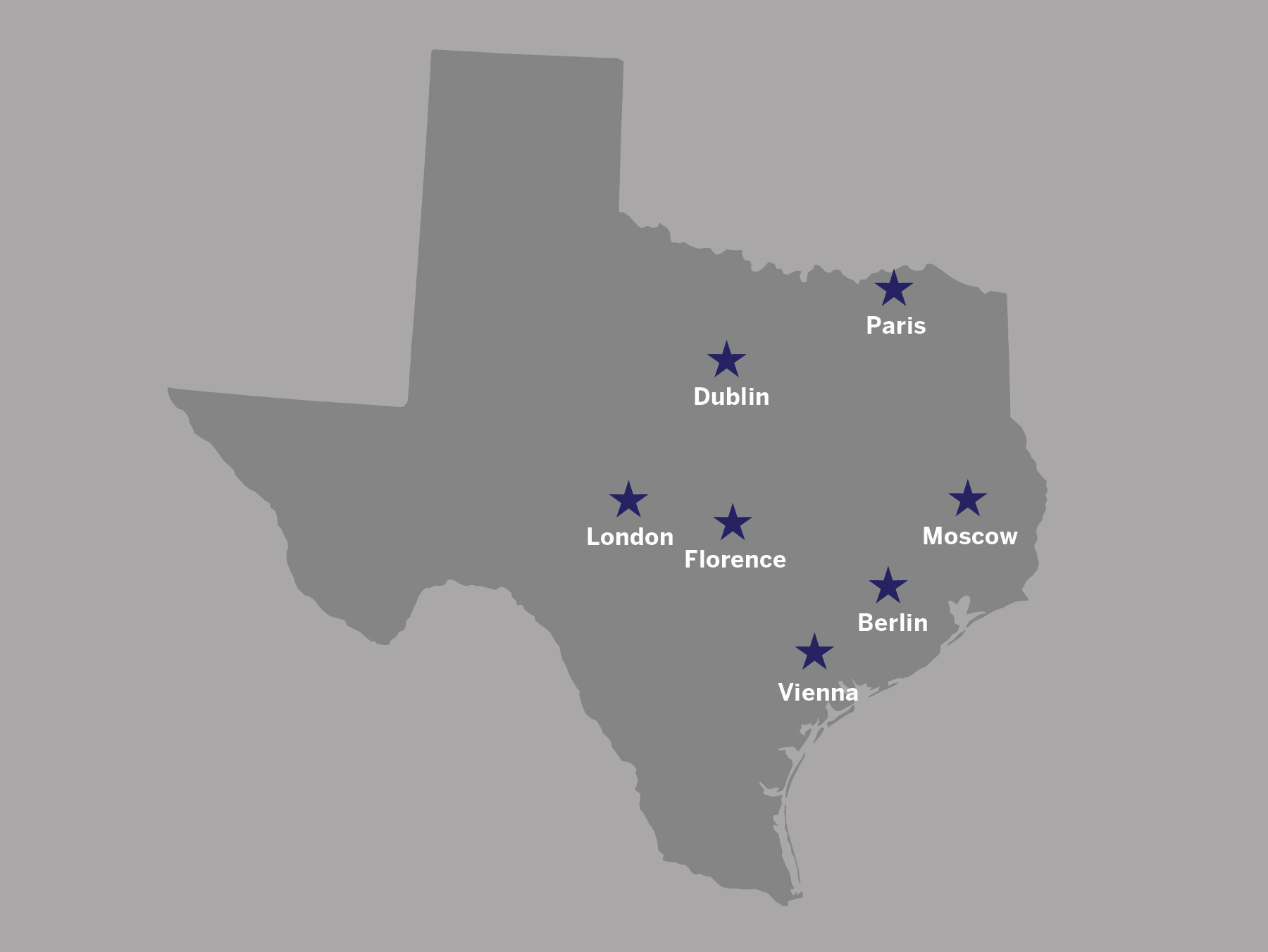 European cities in Texas