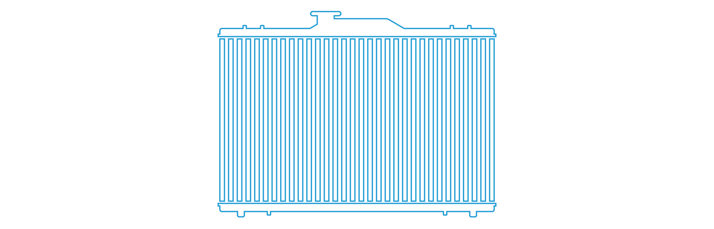 car parts guide radiator