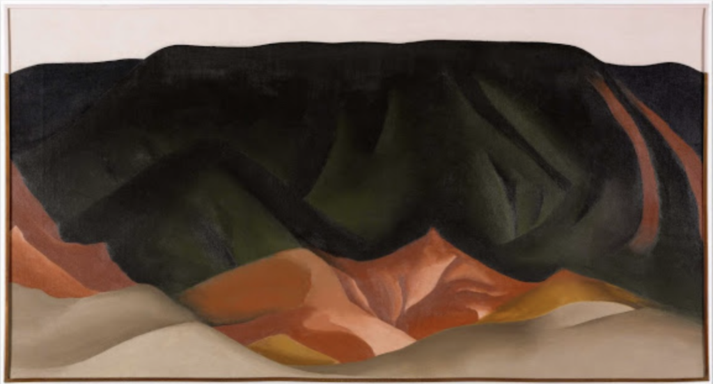 O'Keefe Dark Mesa with Pink Sky