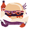 illustration of burger
