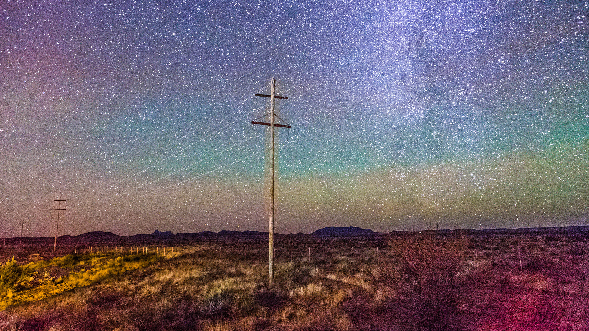 Star-filled night sky in Marfa.