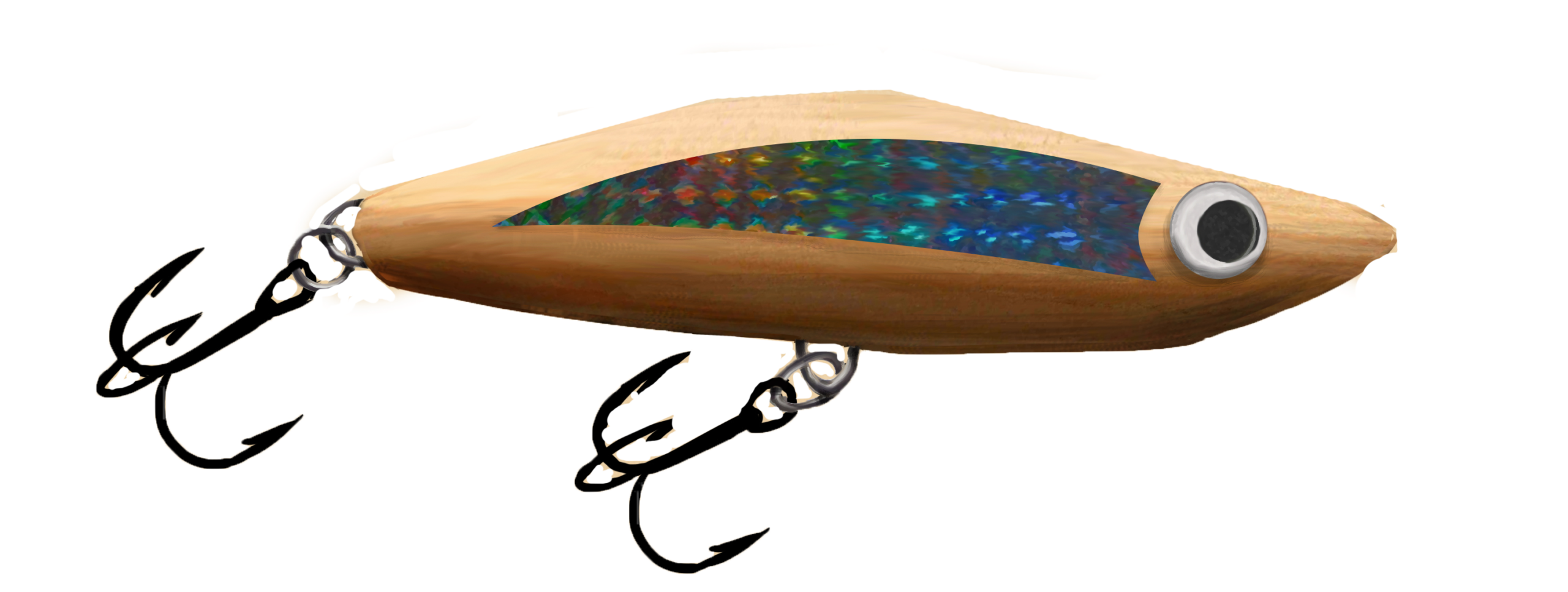 stick DIY fishing lures