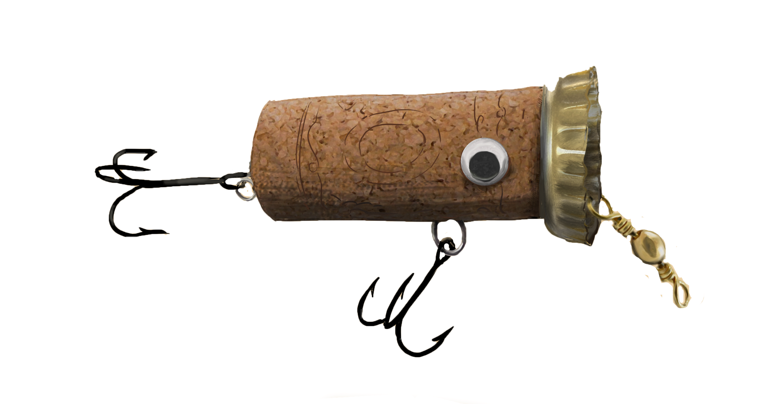 cork DIY fishing lures