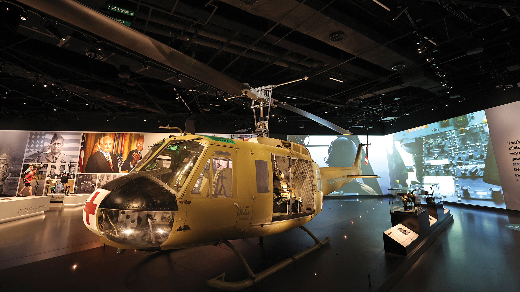 Huey helicopter in National Medal of Honor Museum.