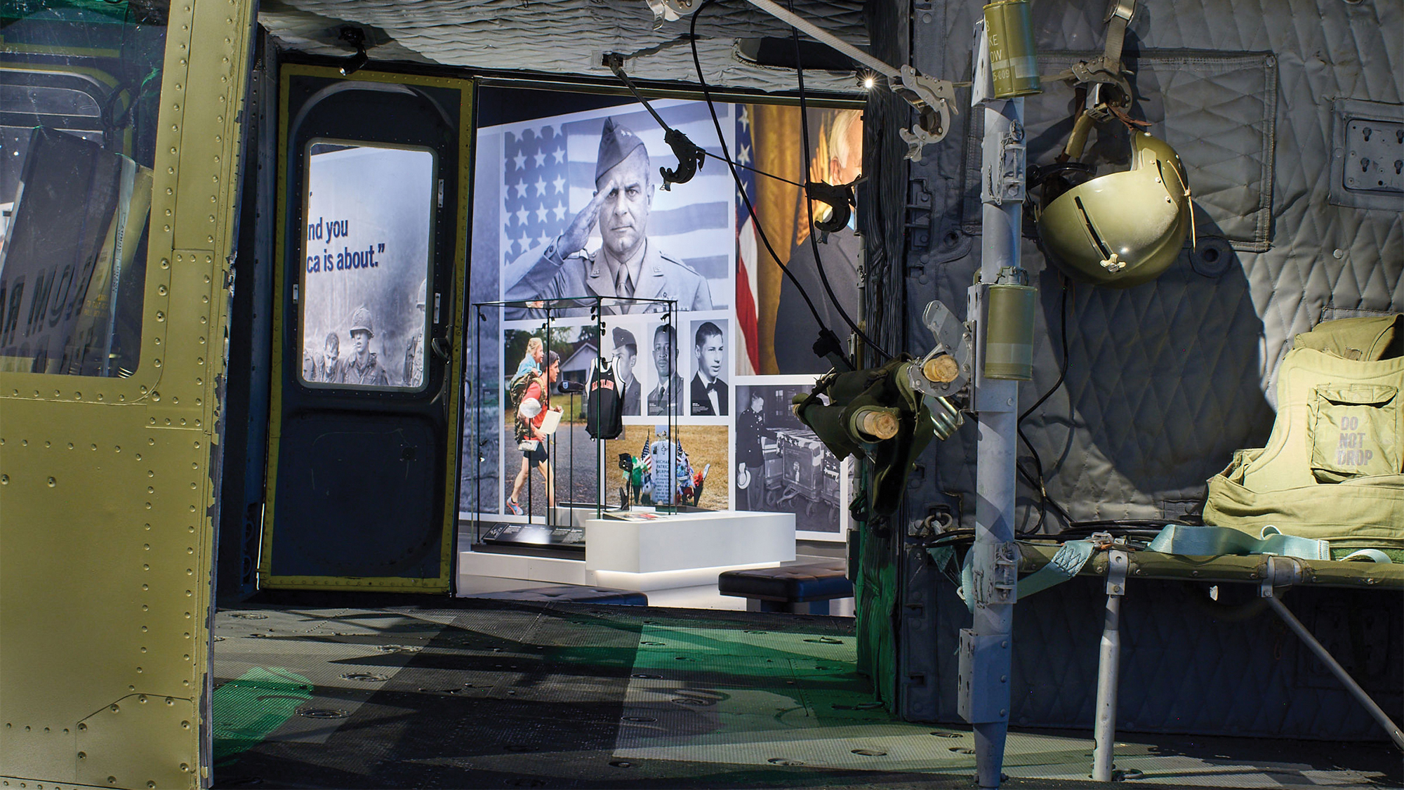 Huey helicopter in National Medal of Honor Museum.