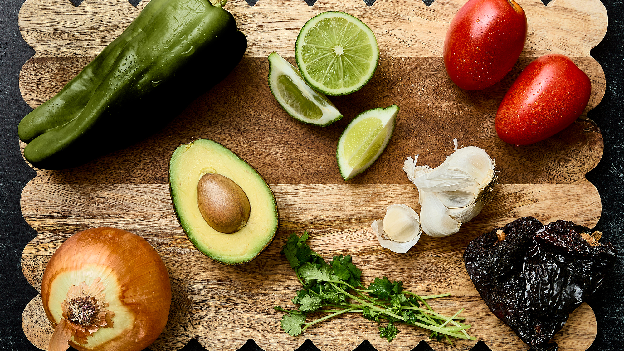 Tortilla soup ingredients.