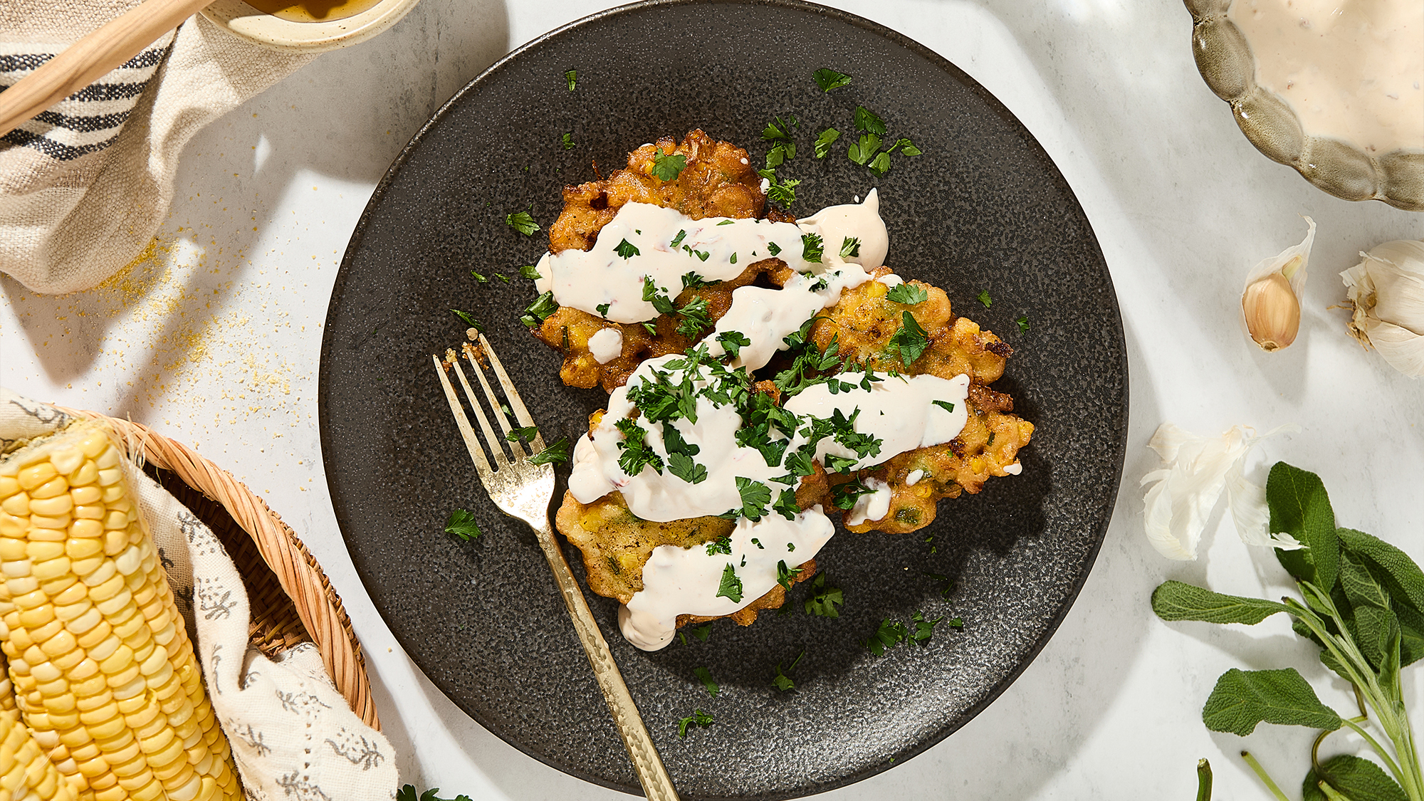 Jalapeño corn fritters.