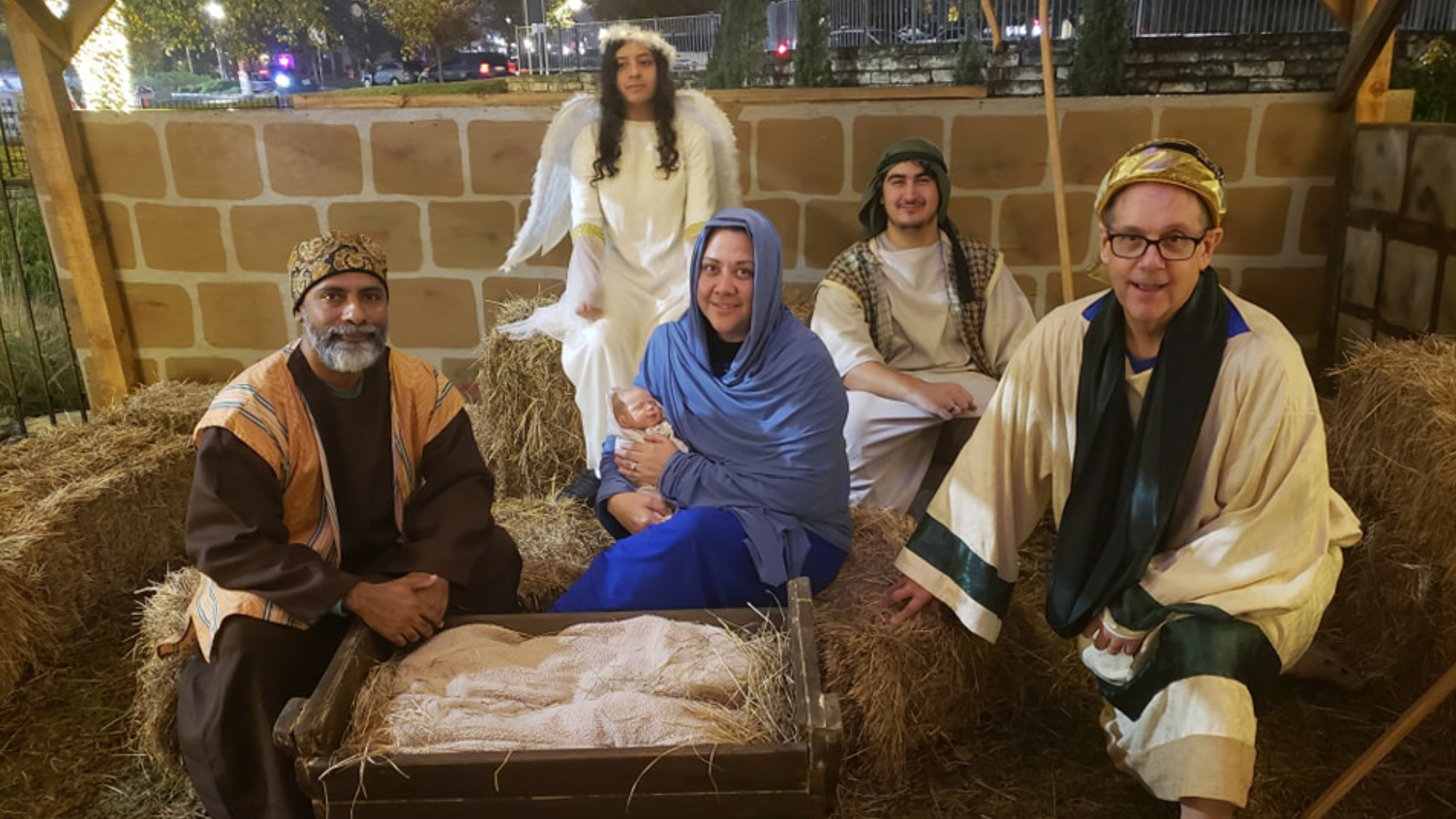 Live nativity scene.