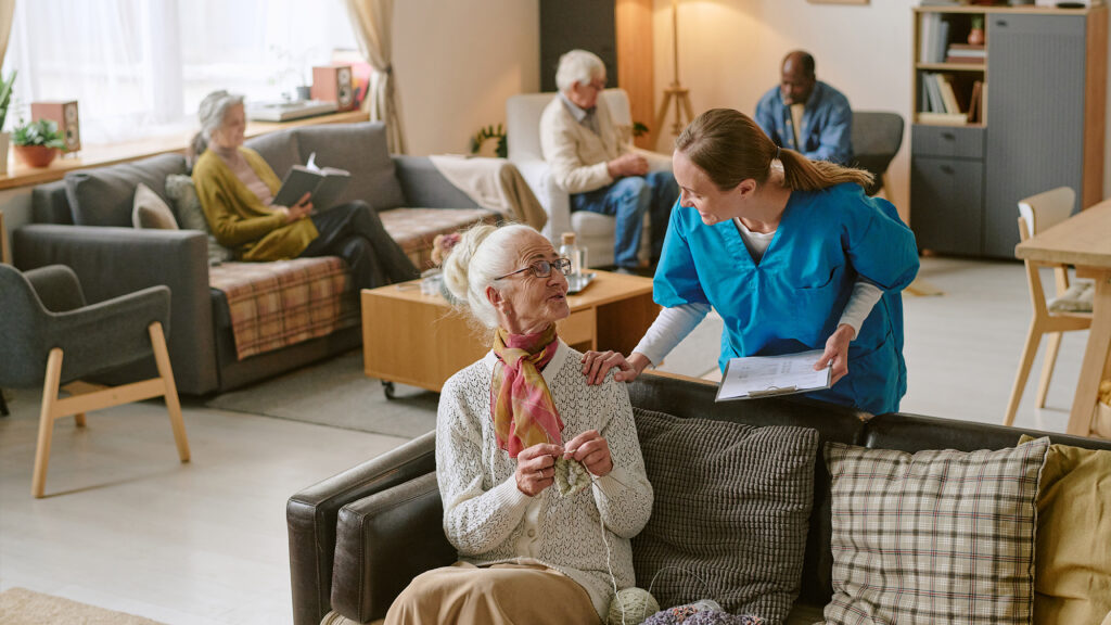 Seniors at a care center.