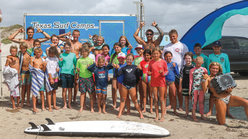 Texas Surf Camps group photo.