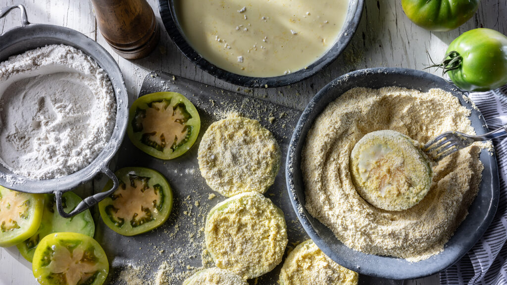 Fried green tomatoes.