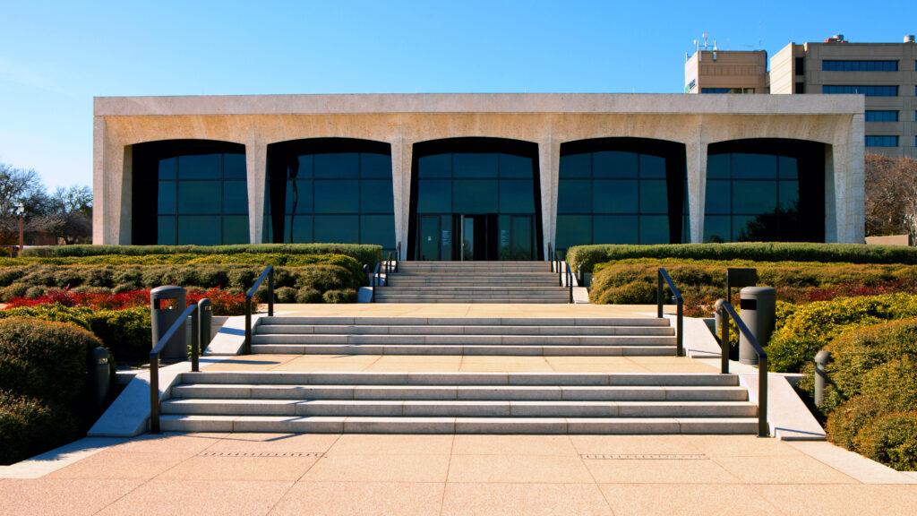 Museum entrance in Texas.