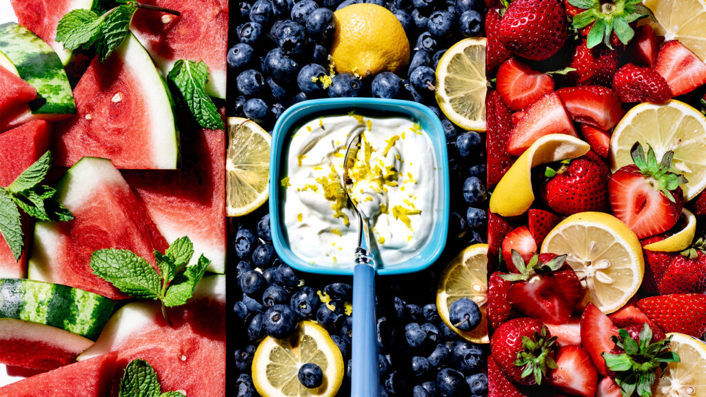 Fruit ingredients for popsicles.