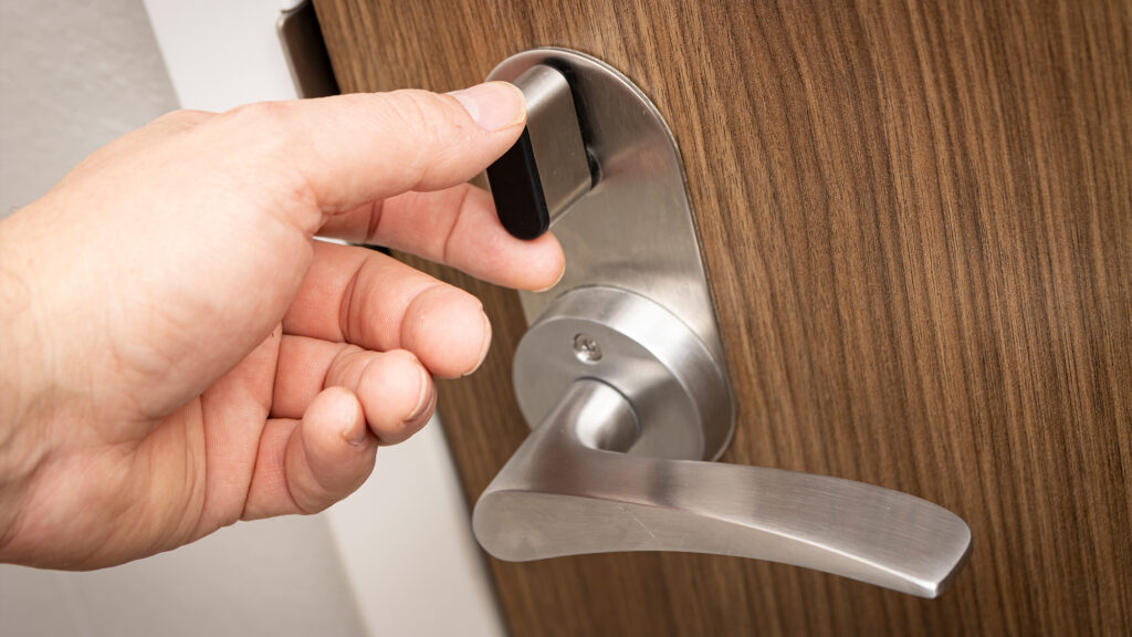 Dead bolt lock.