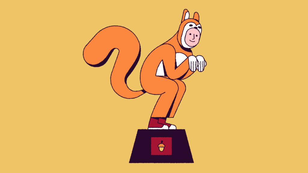 Squirrel Halloween costume.