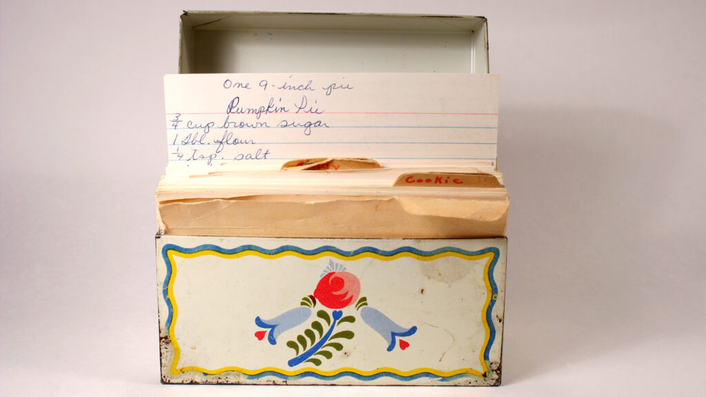Old recipe card.