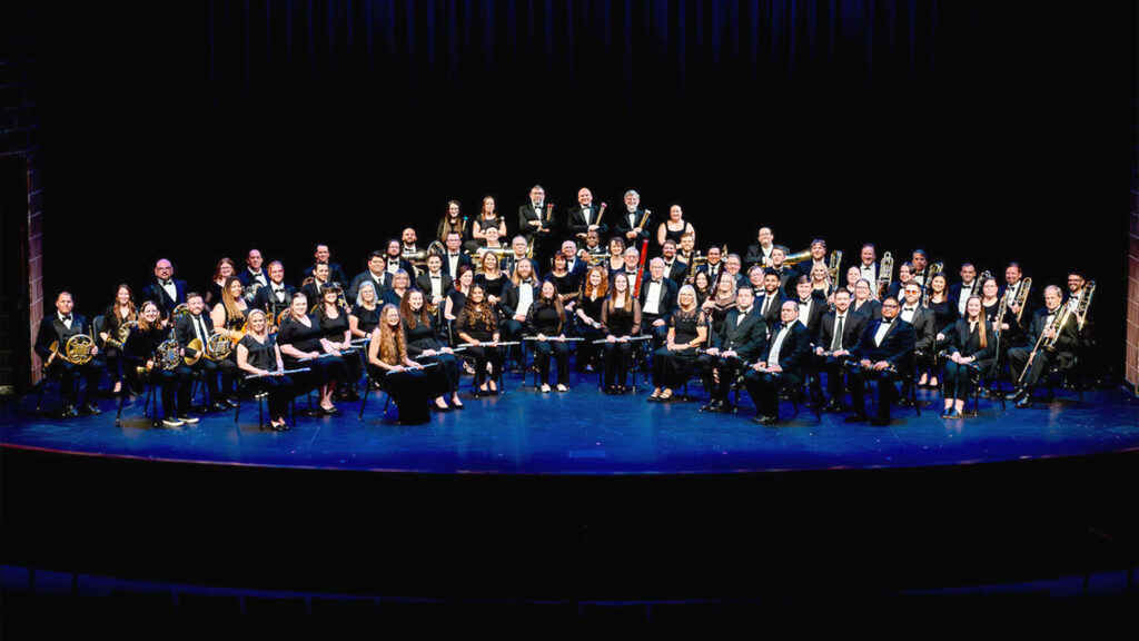 Orchestra on stage.
